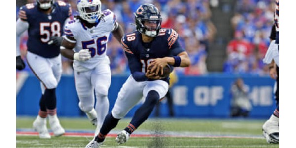 Chicago Bearsin alokas pelinrakentaja Caleb Williamsin erinomainen suoritus